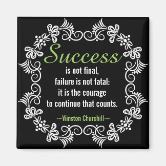 Imã Citação de Atitude Positiva de Churchill Motivacio