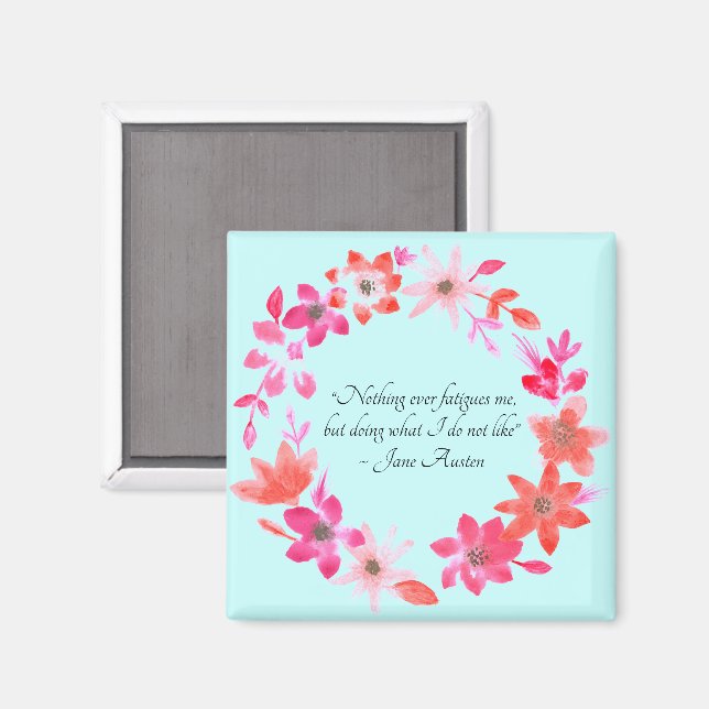 Imã Citação de autocuidado de Jane Austen – Mansfield  (Front/Back)