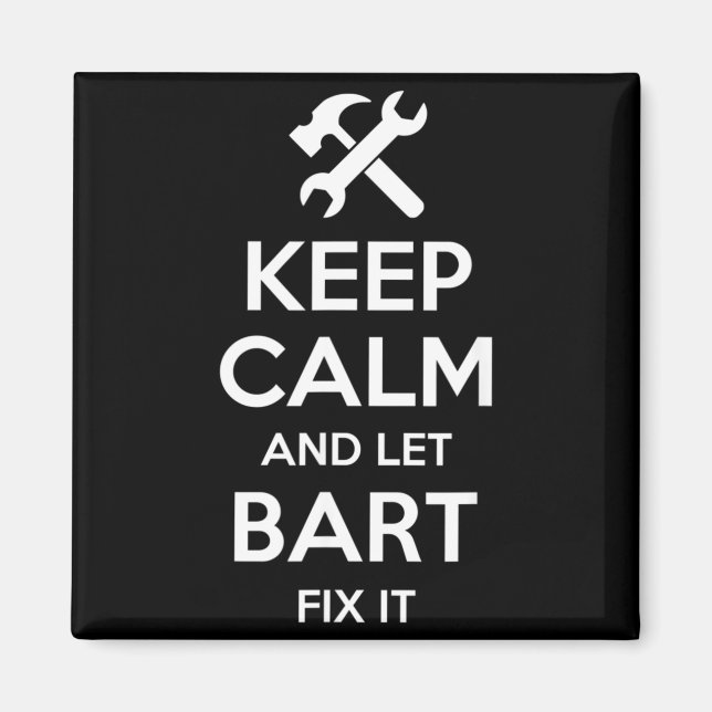 Imã Citação de Bart Fix Nome Personalizado Aniversário (Frente)