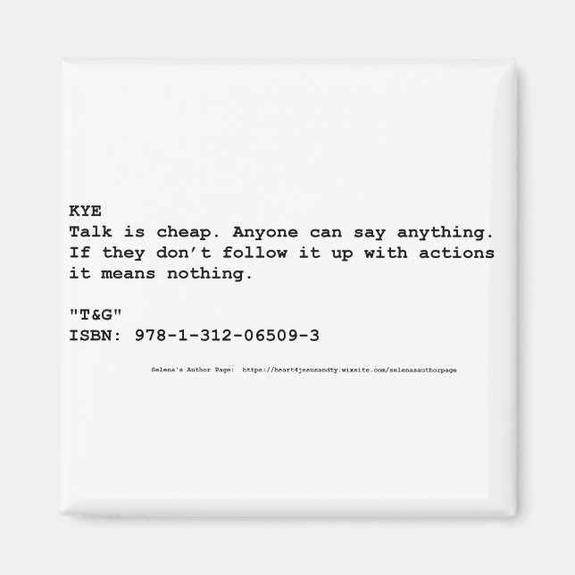 Imã Citação de Chave em "T&G" (Frente)