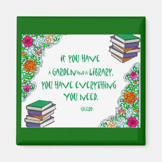 Imã Citação de Cícero sobre íman de bibliotecas