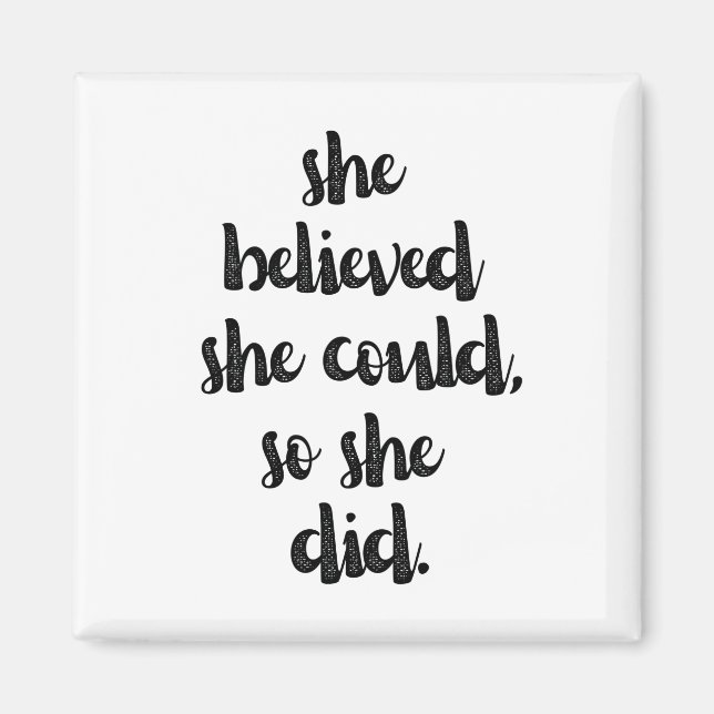 Imã Citação de energia feminista inspiradora (Frente)