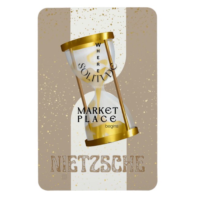 Ímã Citação de Filosofia Introduzida pela Arte Dourada (Vertical)