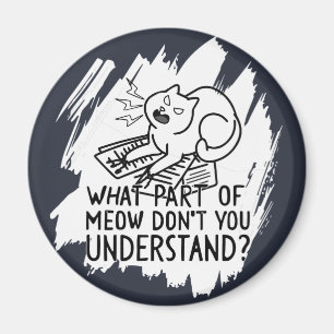 Imã Citação de Gato Branca Engraçado