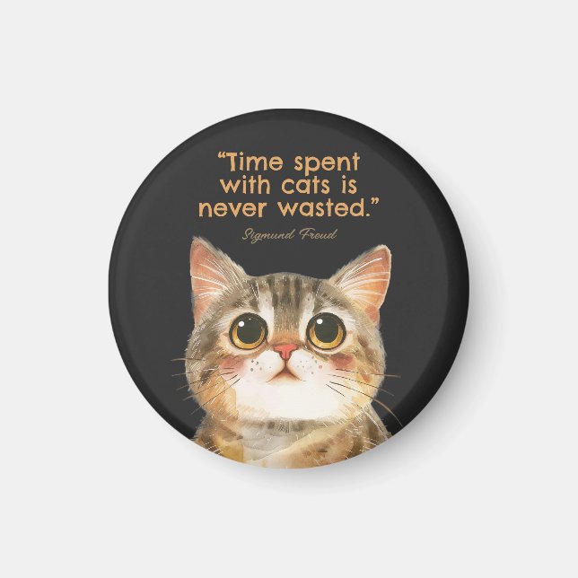 Imã Citação de Gato de Sigmund Freud (Frente)