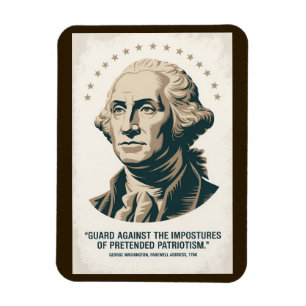 Ímã Citação de George Washington Arte do Presidente Am