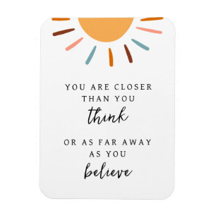 Ímã Citação de Mindset Motivacional Boho Sun