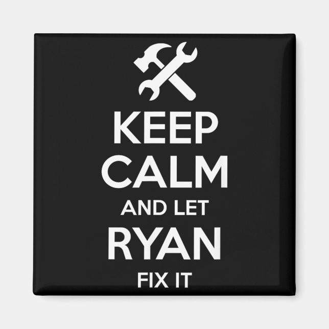Imã Citação de Ryan Fix Engraçado Aniversário Nome Per (Frente)