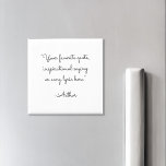 Imã Citação de Script Minimalista<br><div class="desc">Crie seu próprio ímã de cotação personalizado. Apresenta uma tipografia de escripo minimalista.</div>