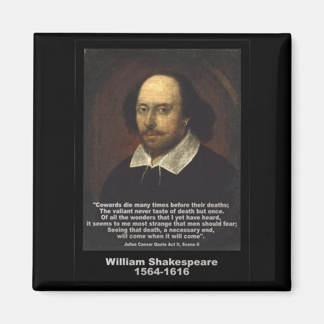 Imã Citação de Shakespeare ~ Júlio Cesar (Frente)