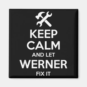 Imã Citação de Werner Fix Piada de Aniversário Nome Pe