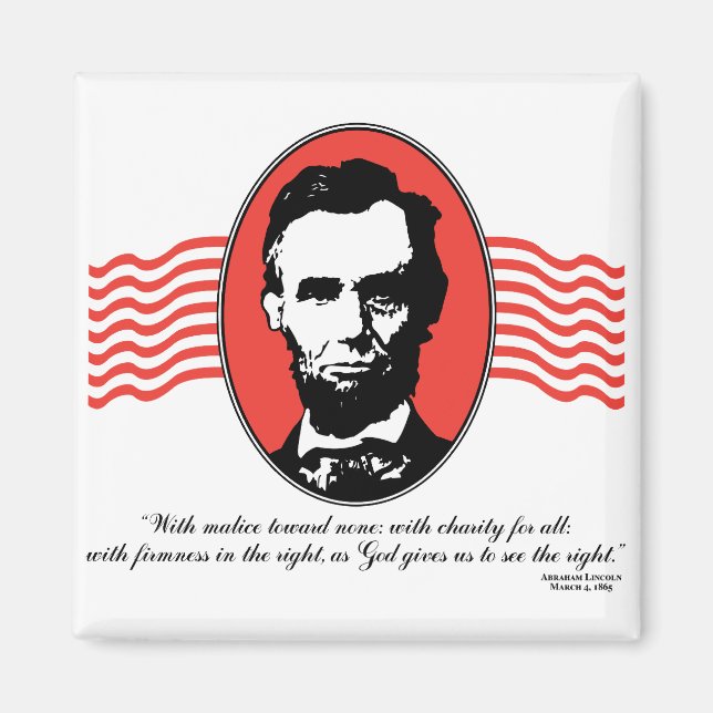 Imã Citação do Discurso da Segunda Posse de Lincoln (Frente)