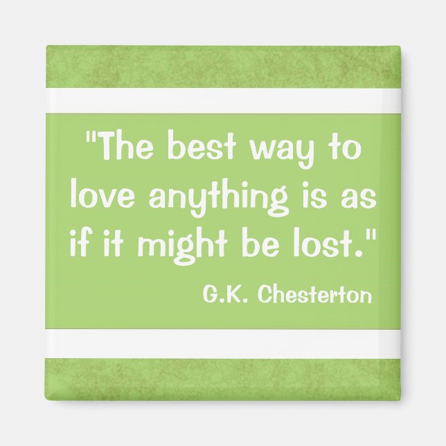 Imã Citação do G.K. Chesterton (Frente)