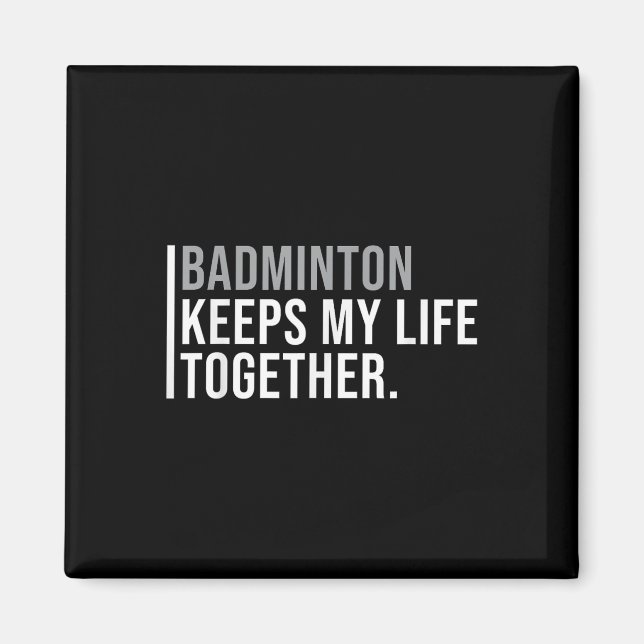 Imã Citação do Jogador de Badminton Hobby (Frente)