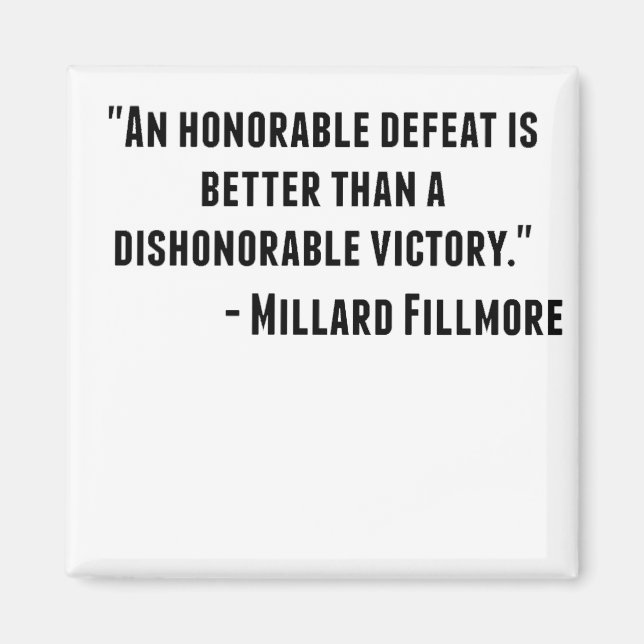 Imã Citação do presidente dos EUA, Millard Fillmore: " (Frente)
