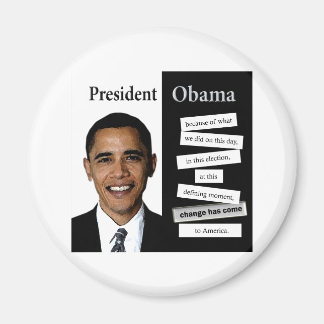 Imã Citação do Presidente Obama (Frente)