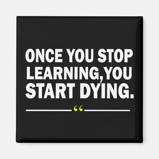 Imã Citação dos professores de aprendizagem motivacion (Frente)