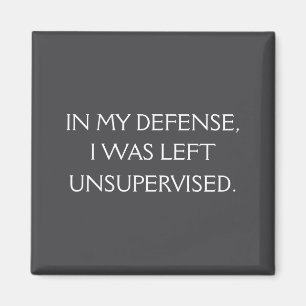 Imã Citação engraçada de desculpa no verso