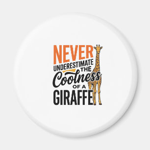 Imã Citação Engraçada de Girafa Camiseta Vintage Vetor