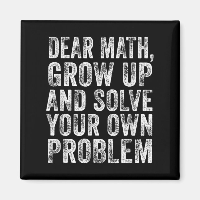 Imã Citação Engraçada de Matemática Querido Professor  (Frente)