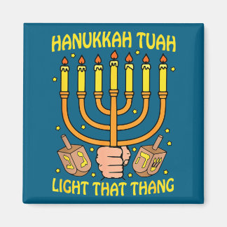 Imã Citação Engraçada Hanukkah Tuah Acenda Aquilo Desi