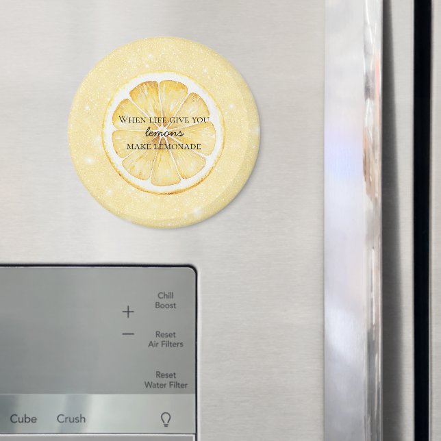 Imã Citação Glitter Vida Branca Dá Limões (In Situ (Fridge))