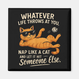 Imã Citação Gráfica De Gato Engraçado Para Pentes De G