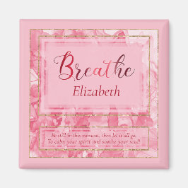 Imã Citação Inspiracional de Calagem Dourada e Swirl R