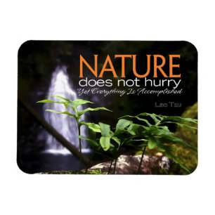 Ímã Citação Inspiradora de Lao Tzu "Natureza" Flexível