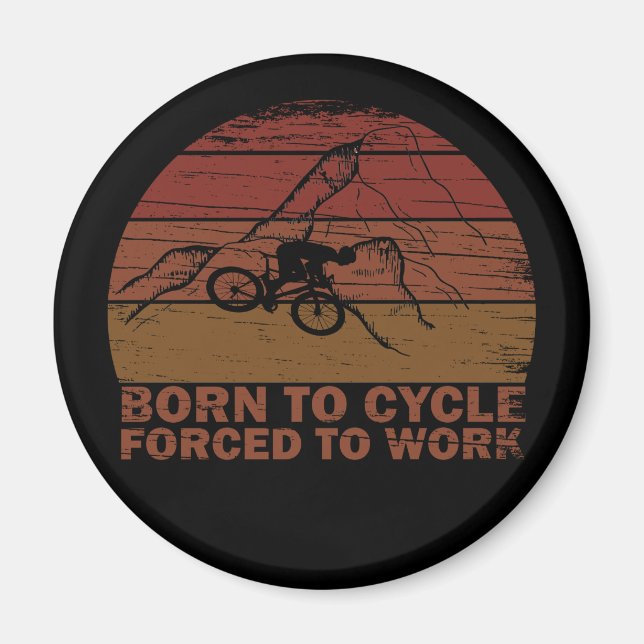 Imã Citação Motivacional de Ciclismo de Montanha - Cic (Frente)