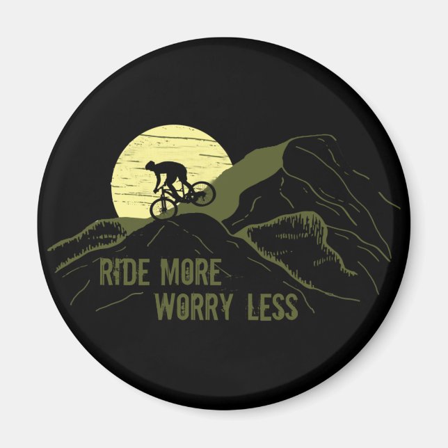 Imã Citação Motivacional de Ciclismo de Montanha - Cic (Frente)