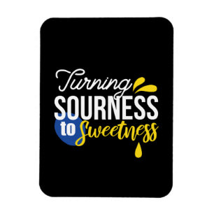 Ímã Citação Motivacional de Limão de Areia a Doce