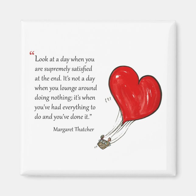Imã Citação motivacional de Margaret Thatcher - (Frente)