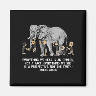 Imã Citação Perspectiva Marcus Aurelius Elephant Illus