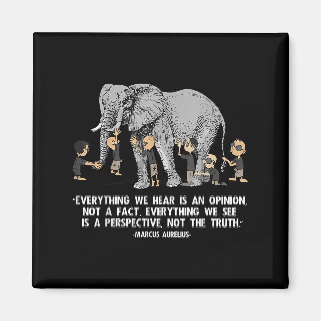 Imã Citação Perspectiva Marcus Aurelius Elephant Illus (Frente)