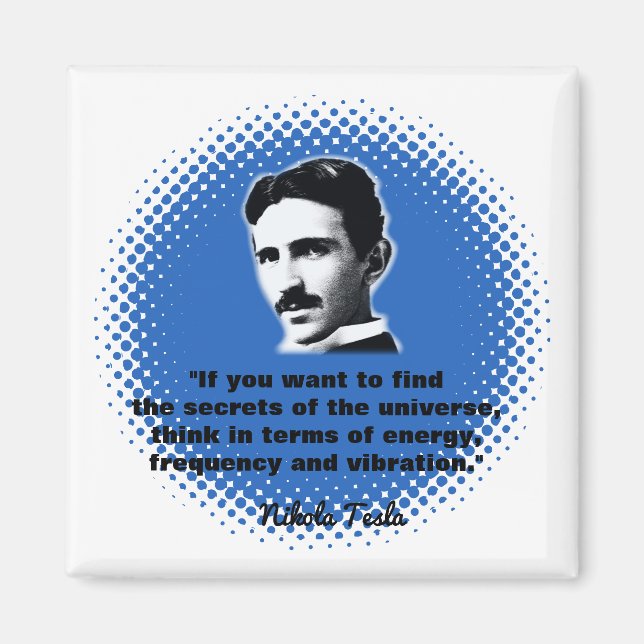 Imã Citação Por Nikola Tesla T-Shirt (Frente)