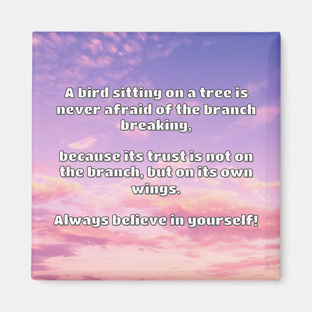 Imã Citação Positiva de Encorajamento Empath (Frente)