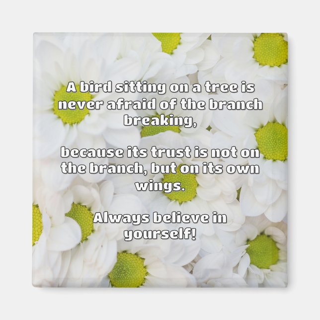 Imã Citação Positiva de Encorajamento Empath (Frente)