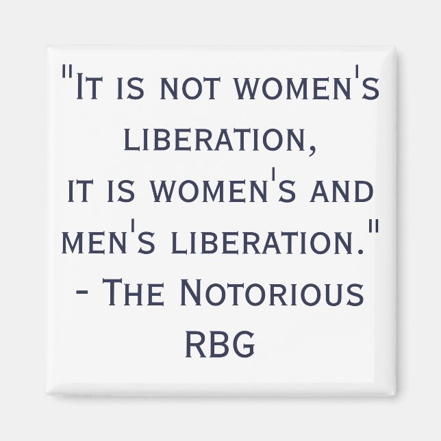 Imã Citação RBG de Libertação das Mulheres (Frente)