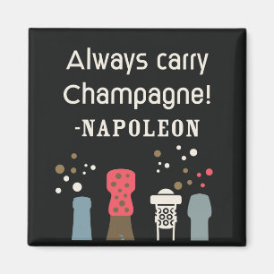 Imã Citação Retro Champagne Napoleão Fofa Foodie Franc
