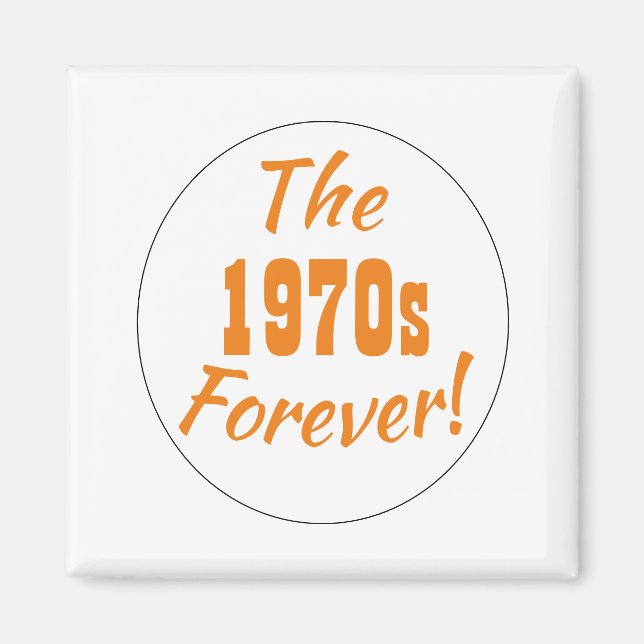 Imã Citação Retro Década de 1970 (Frente)