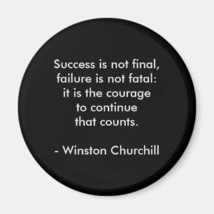 Imã Citação Winston Churchill; Êxito