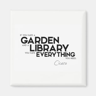Imã CITAÇÕES: Cicero: Um jardim e uma biblioteca
