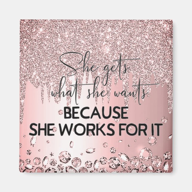 Imã Citações motivacionais para Meninas Chefe Mulheres (Frente)