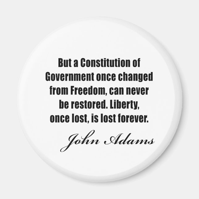 Imã Citações políticas de John Adams (Frente)