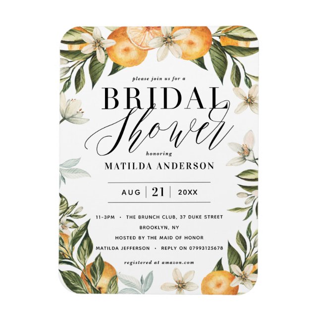 Ímã Citrus, laranja + chá de panela florescente (Vertical)