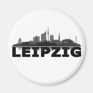 Imã /City de Leipzig Skyline íman kühlschrankmagnet