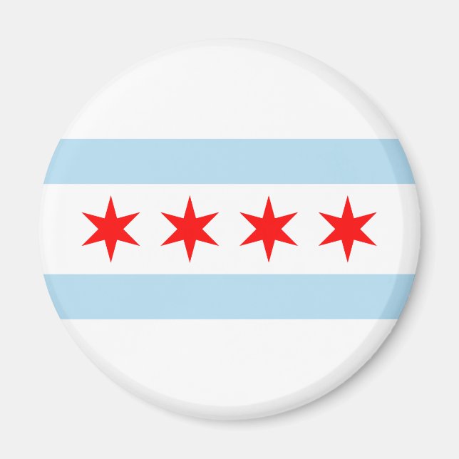 Imã City Flag de Chicago (Illinois) (Frente)