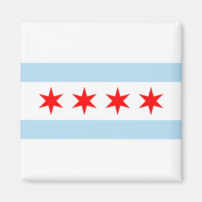 Imã City Flag de Chicago (Illinois) (Frente)