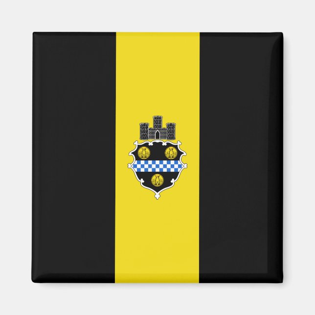 Imã City Flag de Pittsburgh (Pensilvânia) (Frente)